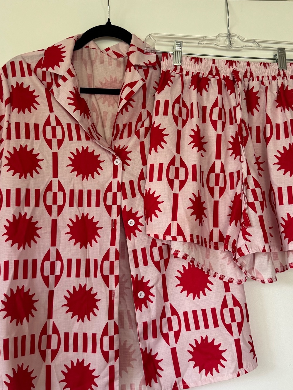 Red Sunburst Two-Piece Set